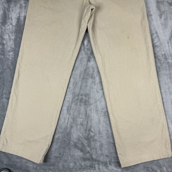 Dockers Pants Mens Measured 38x34 Beige Corduroy Flat Front Relaxed Fit Khaki - Picture 3 of 9
